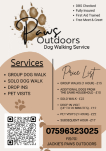 Paws Outdoors - Dog Walking Service